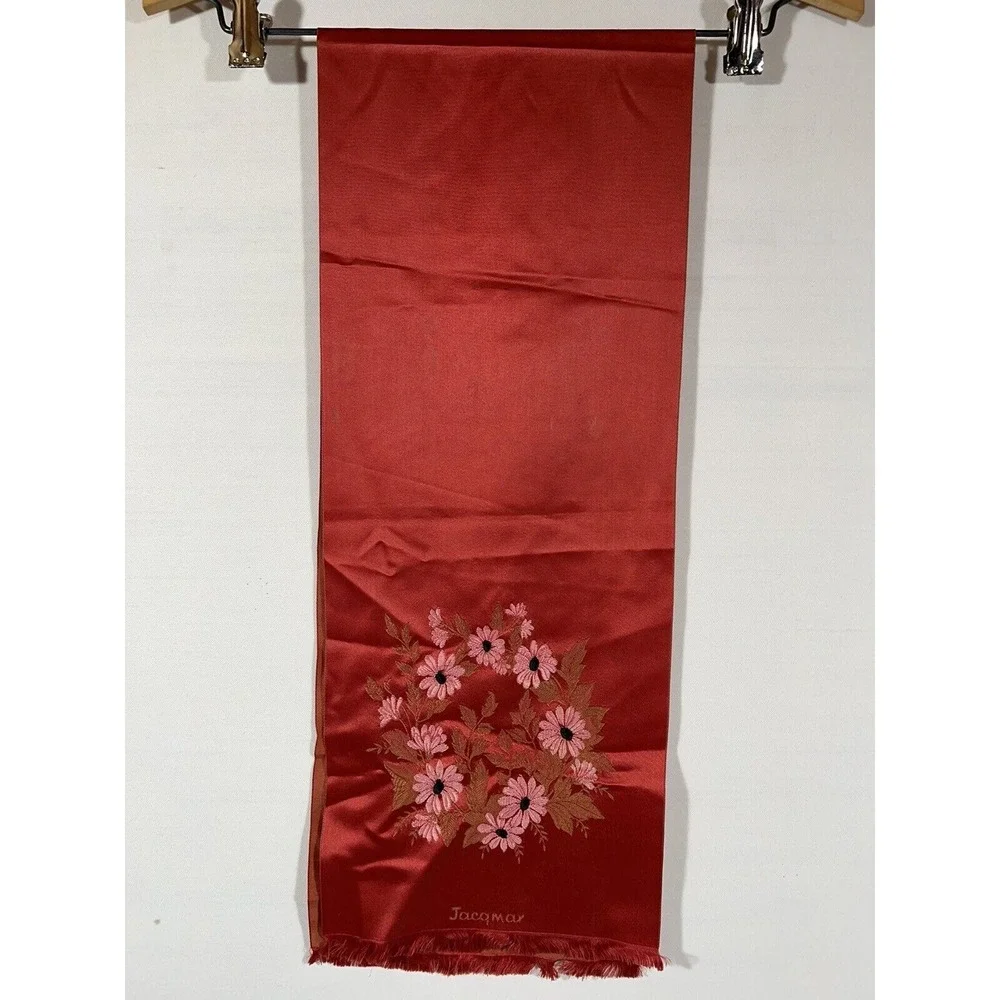 Vintage Tapestry Table‎ Runner Jacqmar Embroidered Decor Cottagecore